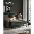 thumbnail image 2 of VASAGLE EKHO Collection - Banc Ottoman de Rangement, Banc d'Entrée de Chambre, 15 Gallons, Cuir Synthétique avec Surpiqûres, Style Mi-Siècle Moderne, Charnières de Sécurité, Charge 660 lb, Vert Forêt, 2 of 6