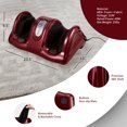 thumbnail image 3 of Gymax Rolling Foot Massager Shiatsu Foot Massage Machine w/ Remote Control Burgundy, 3 of 9