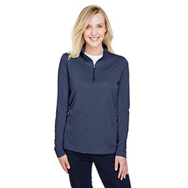 Ladies' Zone Sonic Heather Performance Quarter-Zip - SP DRK NVY HTH - XL