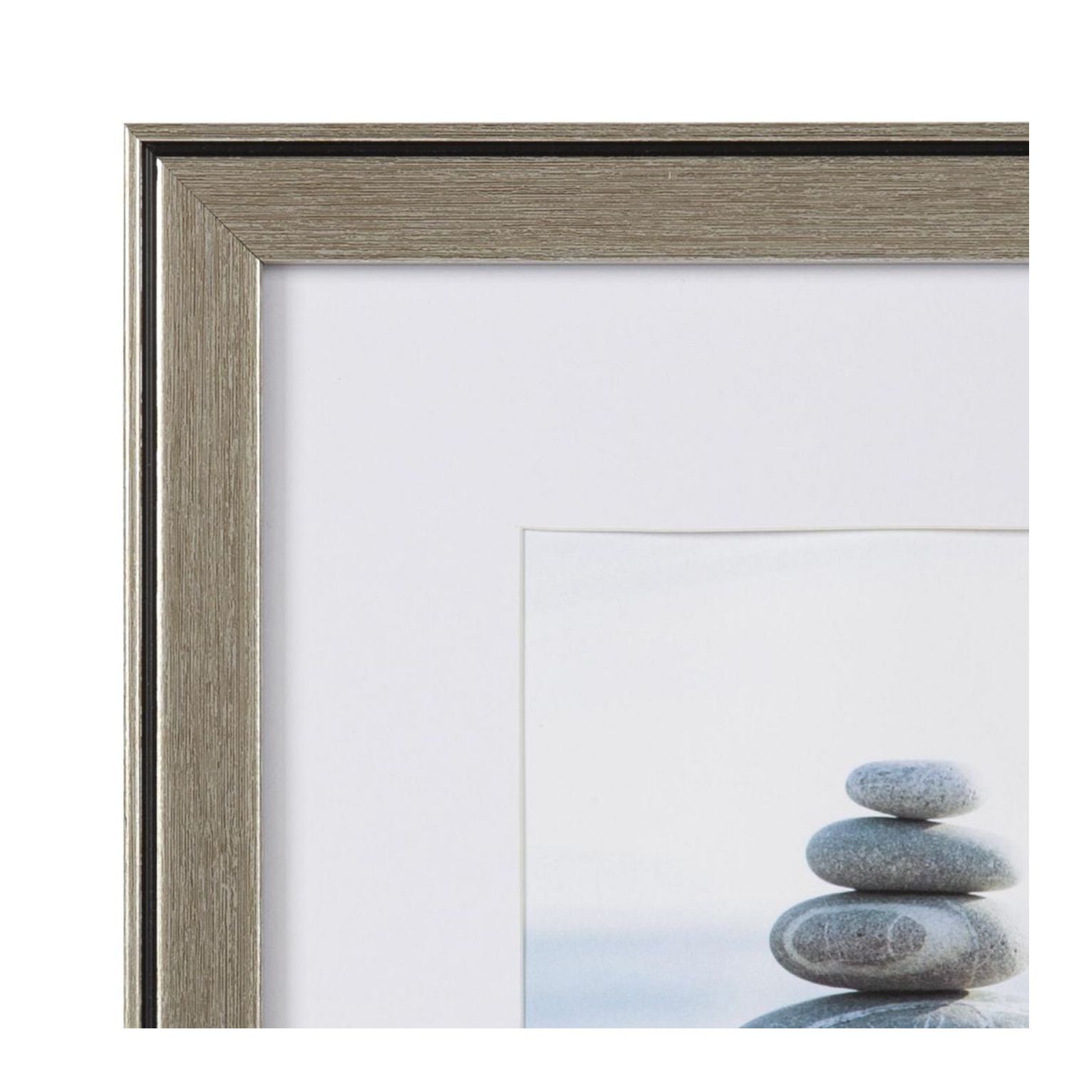 Cadre photo Aubree de DesignOvation – argent 20,3x25,4cm à 12,7x17,8cm