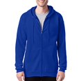 thumbnail image 2 of Hanes Ultimate Coton Molletonné pour Adulte à Fermeture Éclair Intégrale, L, Bleu Royal Foncé, 2 of 4