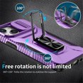 thumbnail image 3 of For iPhone 13 Mini Slim Fit Shockproof Hybrid with Slide Camera Cover & Rotated Ring Kickstand, [Military-Grade] Phone Case For iPhone 13 Mini 5.4",Purple,For iPhone 13 Mini, 3 of 8