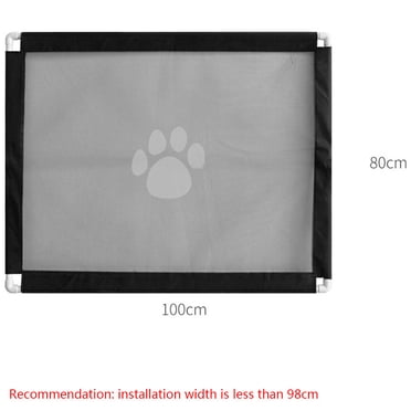 EGNMCR Barrière pour Chien, Barrière pour Animal de Compagnie, Intérieur Extérieur Installation Facile Barrière Portable en Maille pour Bébé Barrière pour Enfant Barrière pour Chien pour la Maison Escaliers et Embrasures de Porte Noir l'Enceinte