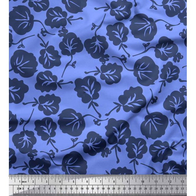 Soimoi Poly Georgette Fabric Artistic Floral Print Fabric by Yard 52 Inch Wide