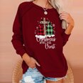 thumbnail image 4 of Sweatshirt de Noël pour Femmes 2023 Hauts Imprimé de Noël Col Rond Pull Blouse Ample Sweatshirt Sans Capuche en Solde, 4 of 7