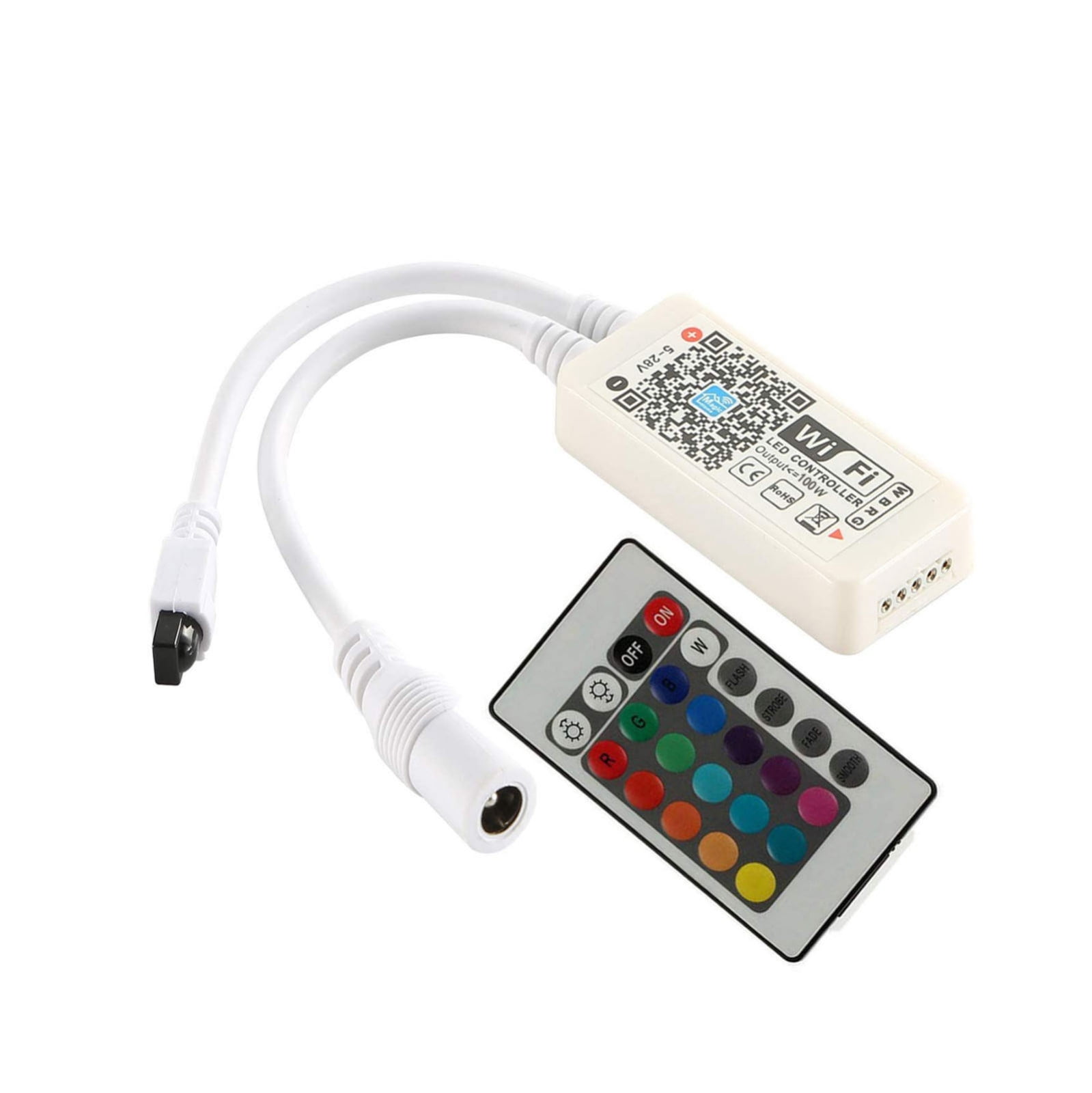 Binwennn 50 Ft Christmas Lights Universal Infrared Mini 24 Keys IR Remote Control Wireless For 3528 5050 RGB LED
