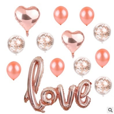 Transparent Confetti Balloon Combination Sequins Holiday Birthday Wedding Decoration Airballoon Set