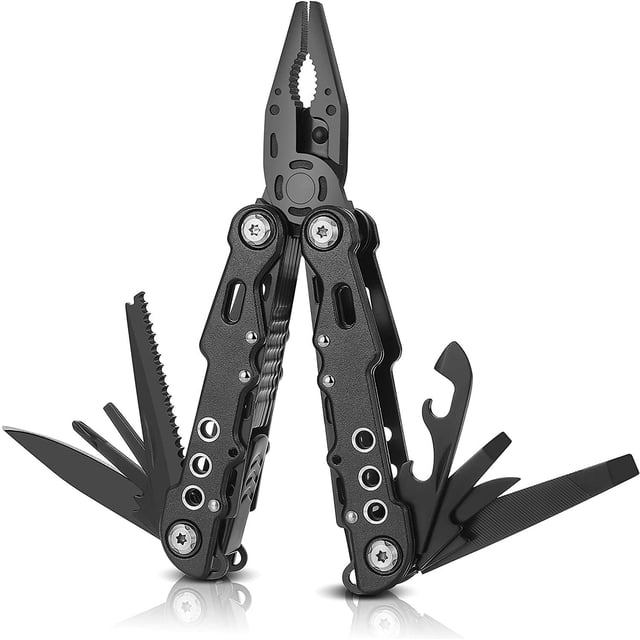 Multi-Tool,Multi-Pliers,12 In 1 Pocket Manual Tools Stainless Steel Folding Multitools With Bottle Opener,Screwdriver For Outdoor Survival,Camping,Bicycle Repair,Hiking