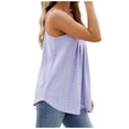 thumbnail image 4 of AherBiu Débardeurs pour Femmes Broderie Œillet Ample Décontracté Camisole Fluide Col Rond Bretelles Spaghetti Boho Tops, 4 of 5