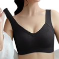 thumbnail image 1 of B91xZ Soutien-Gorge Sans Armatures Extra-Élastique Brigette pour Femme Grande Taille Bretelles Réglables Soutiens-Gorge de Sport, Noir TTG, 1 of 5