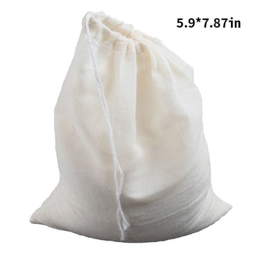 Sac en Tissu à Fromage Réutilisable Étamine Filtre d'Infusion à Froid Infusion à Froid Remplissage de Légumes Filtration d'Eau Passoire à Thé Café 15x20 cm
