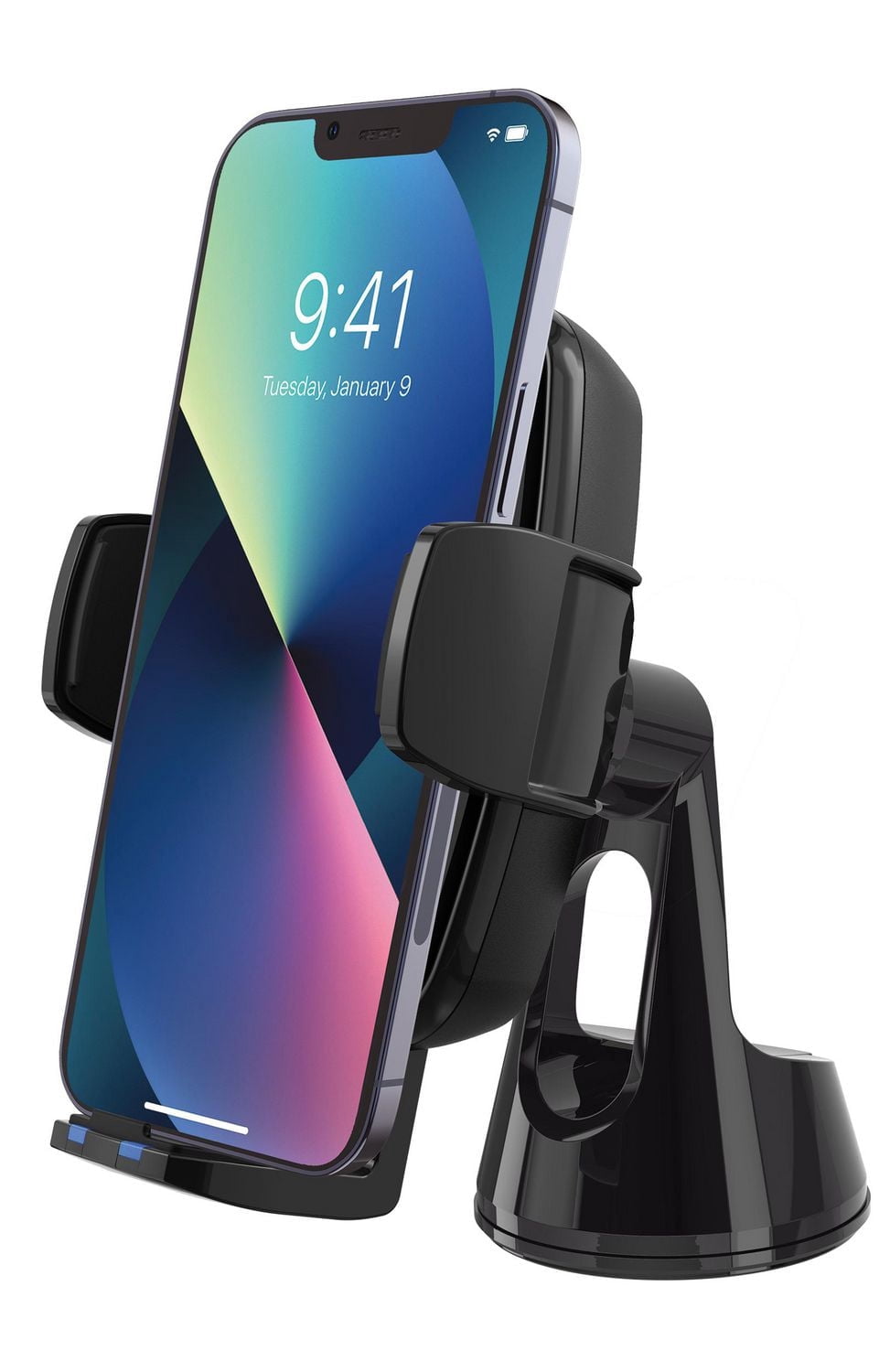 Scosche UQ3WDV-SP Qi-enabled Wireless Charging Universal Phone Mount w/ Stick Grip Black