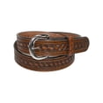 thumbnail image 1 of CTM®  Leather Western Belt with Removable Buckle (Men's), 1 of 3