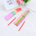 thumbnail image 2 of KAKOWELY 2 Pcs 2M Rhythmic Art Gymnastics Ribbon with Stick Children Dancing Streamers Riband Twirling Rod,78.74"X1.77"X0.2", 2 of 4