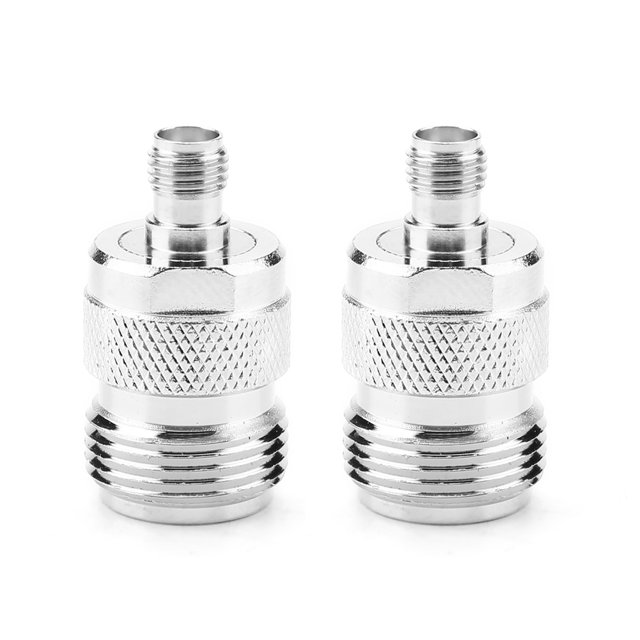 2pcs Type N Female to SMA Female RF Connector Coaxial Adapter Test Converter