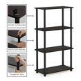 thumbnail image 3 of Furinno 99557EX/BK Turn-N-Tube 4-Tier Multipurpose Shelf Display Rack, Espresso/Black, 3 of 5