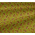 thumbnail image 5 of oneOone Georgette Viscose Fabric Leaves & Floral Block Printed Fabric 1 Yard 42 Inch Wide, 5 of 5