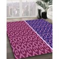 thumbnail image 3 of Ahgly Company Tapis d'Intérieur Lavables en Machine, Carrés Pourpre Transitionnel, 6' Carré, 3 of 7