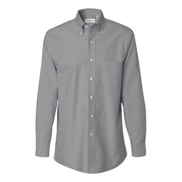Van Heusen Chemise Oxford à Manches Longues pour Homme, G, Gris Foncé