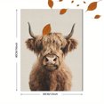 thumbnail image 3 of Art Mural sur Toile Style Ferme Vache Highland 15,75 X 11,81 Pouces, 3 of 8