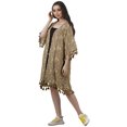thumbnail image 4 of Moomaya Gilet Imprimé Moss Georgette en Tissu de Plage à Manches 3/4 pour Femmes, 4 of 6
