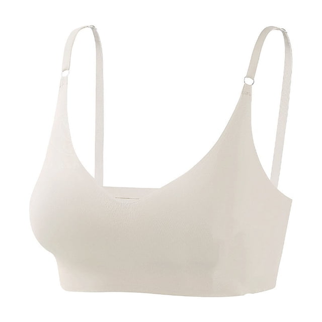 Timegard Seamless Bras for Women Wireless Spaghetti Strap Full Support Breathable Comfy Daily Bras