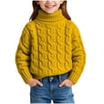 thumbnail image 1 of Birdeem Chandail Tricoté d'Hiver pour Enfants, Couleur Unie, Col Montant, Col Rabattable, Haut à la Mode, Hauts pour Enfants, 1 of 6