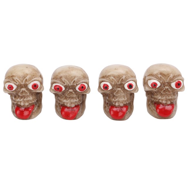 Tire Valve Covers, ABS Shell Airtight Universal Die Cast Skull Shape Rustproof Tire Valve Stem Decoration For Cars Trucks