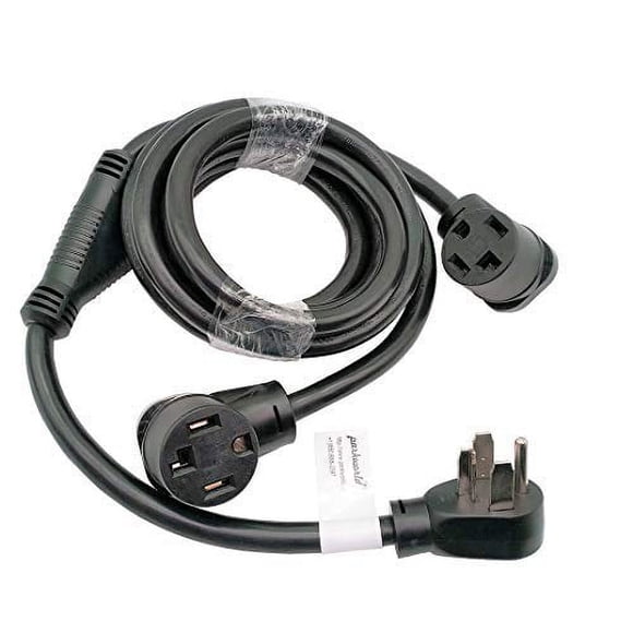 Parkworld 69557 NEMA 14-30 Splitter, Dryer 14-30P Male Plug to (2) 14-30R Female Receptacle, Dryer 4-Prong 30 AMP 14-30 Y Adapter cord (12 feet)