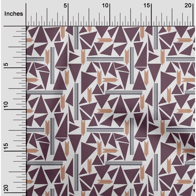 oneOone Tissu Lycra Polyester Triangle & Ligne Géométrique Tissu de Décor Imprimé BTY 56 Pouces de Large