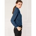 thumbnail image 4 of INSPIRE CHIC Women's Sweet Ruffle Peter Pan Collar Button Up Work Shirts, 4 of 6