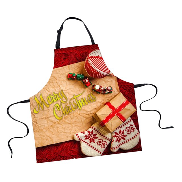 GUOOL Cotton Kitchen Cooking Apron for Women/Men Professional Christmas Theme Chef Apron for Cooking, Baking, Also Perfect Gift - Gift 1