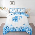 thumbnail image 1 of Erosebridal Letter Initial Bedding Twin Comforter Set,Monogrammed Personalized Down Comforter,Flower Decor,Reversible,Lightweight,2-Piece, 1 of 8