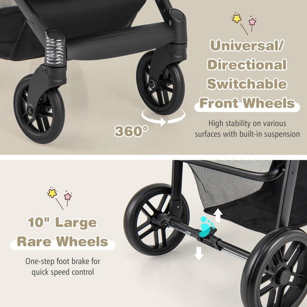 Babyjoy 2 in 1 Foldable Baby Stroller Kids Travel Newborn Infant