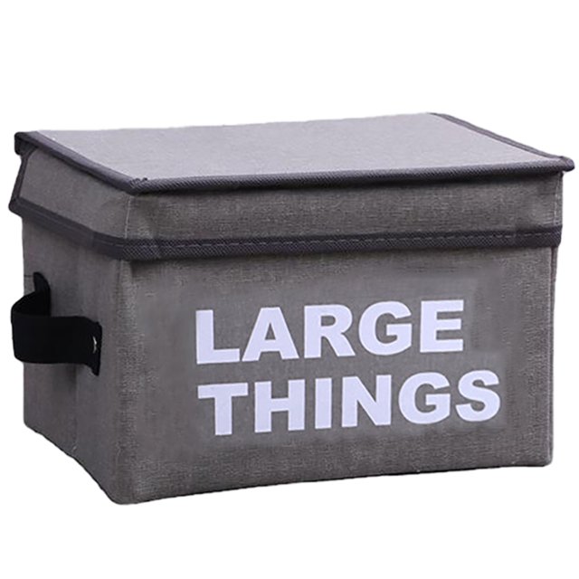 Bangcool Storage Organizer Bin Collapsible Letter Storage Bin Fabric Basket with Lid