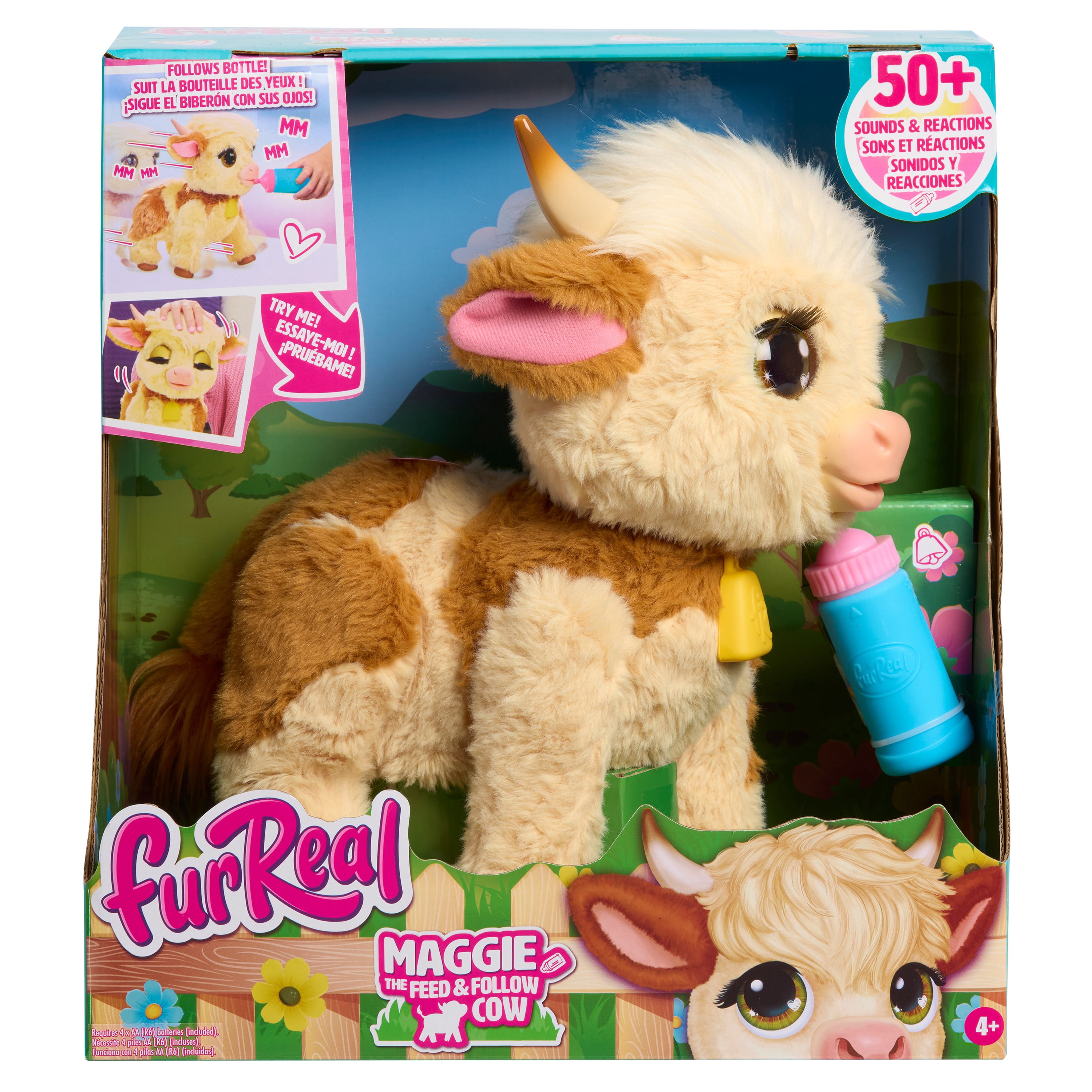 Jouet interactif à l’effigie de la vache Maggie de FurReal, plus de 50 sons et réactions, jouets pour enfants de 4 ans et plus par Just Play