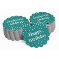thumbnail image 2 of Inkdotpot Real Silver Foil Happy Birthday Tags Favor Hang Paper Tags 50 Piece, 2 of 6
