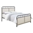 thumbnail image 1 of Beaumont Lane Queen Upholstered Metal Bed in Black, 1 of 4