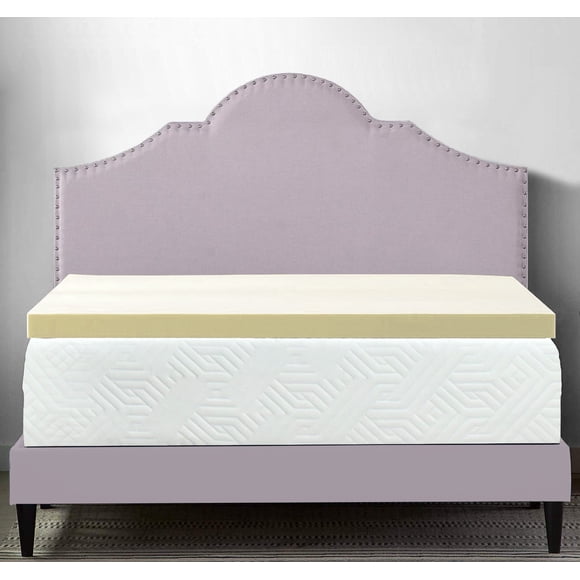 ViscoLogic Surmatelas Grand 1 Po en Mousse Mémoire Infusée de Gel Rafraîchissant, Soulagement de la Pression et Soutien, Mousse Certifiée CertiPUR-US®