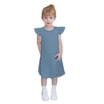 thumbnail image 2 of Pisexur Girls Dresses , Robes pour Filles Bébé Robes pour Tout-Petites Robe d'Été à Manches à Volants Tenue de Plage pour Enfants 4-14T Bleu, 2 of 8