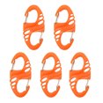 thumbnail image 1 of Visland 5 Pcs Mini Boucles Mousquetons de Type S Légères en Plastique Acier Extérieur Escalade Randonnée Boucles de Sécurité Design Compact Portable, 1 of 7