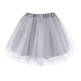 thumbnail image 1 of Fgnfyis Carnival Women's Skirts Three Layer Lined Mesh Ballet Skirt Puffy Dance Tutu Skirt Ballet Skirt Grey One Size, 1 of 3