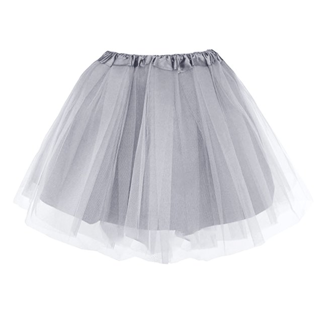 Fgnfyis Carnival Women's Skirts Three Layer Lined Mesh Ballet Skirt Puffy Dance Tutu Skirt Ballet Skirt Grey One Size