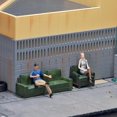 thumbnail image 4 of 1/64 Mini Ornaments Miniature Figurines Furniture Model Handcrafted DIY Model DIY Craft Projects Lightweight Long Sofa, 4 of 8