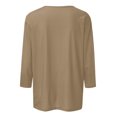 thumbnail image 5 of Jsaierl Hauts Graphiques Ruban Rose pour Femmes T-Shirts Cancer du Sein Manches 3/4 Col Rond Pull Lutte contre le Cancer Blouses d'Octobre, 5 of 5