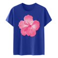 thumbnail image 4 of LUOGENLI T-shirts pour Femme pour Femmes Mode Décontractée T-shirts Imprimés Col Rond Manches Courtes T-Shirt Hauts Tunique Blouse 4TG T-shirts pour Femmes T-shirts Graphiques T-shirts de la Saint-Valentin Bleu TTG, 4 of 4