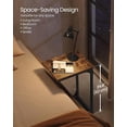 thumbnail image 3 of VASAGLE C-Shaped End Table | Industrial Small Side Table for Couch & Bedside | Space-Saving Sofa Table with Sturdy Metal Frame | Rustic Brown & Black, 3 of 5