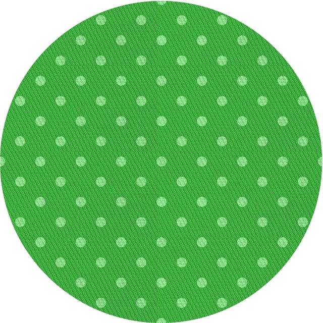 Ahgly Company Tapis Rond Lavable en Machine Intérieur Transitionnel Vert Lime, 5 Pieds Rond