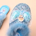 thumbnail image 3 of Girls' Wool Slippers Spring and Autumn New Real Wool Home Wool Slippers Aisha Little Princess Girls' Soft Bottom Cotton Slippers, 3 of 5
