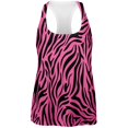thumbnail image 1 of Zebra Print Pink All Over Womens Tank Top, 1 of 2